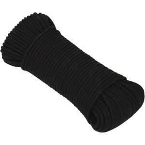 vidaXL Black 5 mm/50 m Polyester Braided Rope - Rope vidaXL Black 5 mm/50 m Polyester Braided Rope - Rope