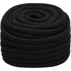 vidaXL Black Polyester Rope 20 mm x 100 m - Rope vidaXL Black Polyester Rope 20 mm x 100 m - Rope