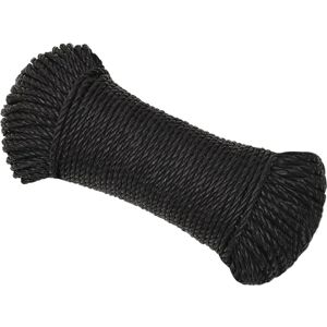 vidaXL Black Twisted Rope Garden Work Line - Rope vidaXL Black Twisted Rope Garden Work Line - Rope