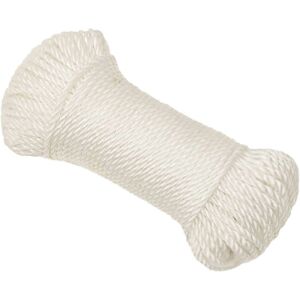 vidaXL White 6mm/50m Twisted Rope - Work Rope for Garden & Workshop vidaXL White 6mm/50m Twisted Rope - Work Rope for Garden & Workshop