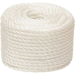 vidaXL White 14 mm 100 m Polypropylene Twisted Rope - Rope vidaXL White 14 mm 100 m Polypropylene Twisted Rope - Rope