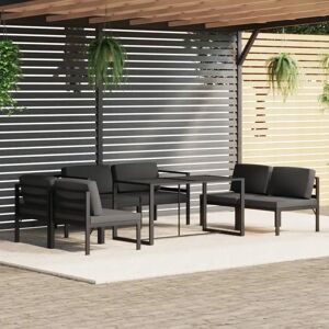 Ensemble de Mobilier de Jardin BD - Aluminum Gris Ensemble de Mobilier de Jardin BD - Aluminum Gris