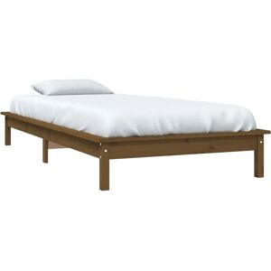 vidaXL 820574 Honey Brown 90x190 cm Solid Wood Pine Bed Frame - Bed Type vidaXL 820574 Honey Brown 90x190 cm Solid Wood Pine Bed Frame - Bed Type