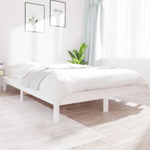 vidaXL Solid Wood Pine Bed Frame - 140x190 cm - Bed Frame vidaXL Solid Wood Pine Bed Frame - 140x190 cm - Bed Frame