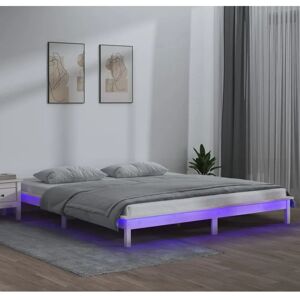 vidaXL Solid Wood LED Bed Frame Home Bedstead Platform Bed - Bed Frame vidaXL Solid Wood LED Bed Frame Home Bedstead Platform Bed - Bed Frame