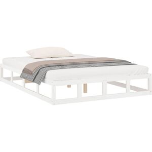 vidaXL Solid Wood Bed Frame - 180x200 cm - White - King Size vidaXL Solid Wood Bed Frame - 180x200 cm - White - King Size
