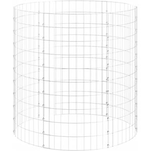 vidaXL Garden Composter Ø100x100 cm Galvanized Steel - Garden Composter vidaXL Garden Composter Ø100x100 cm Galvanized Steel - Garden Composter