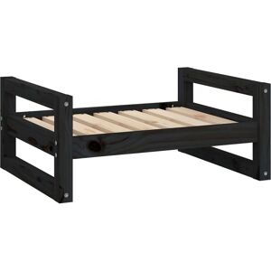 vidaXL Hundeseng af massivt fyrretræ - Sort - 65,5x50,5x28 cm vidaXL Hundeseng af massivt fyrretræ - Sort - 65,5x50,5x28 cm