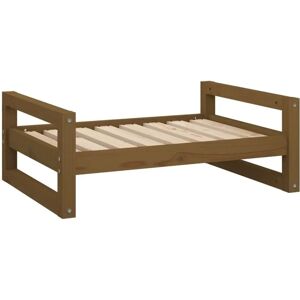 vidaXL Dog Bed Honey Brown 75.5 x 55.5 x 28 cm Solid Pine Wood - Dog Bed vidaXL Dog Bed Honey Brown 75.5 x 55.5 x 28 cm Solid Pine Wood - Dog Bed