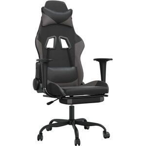 VidaXL Gaming-Stuhl - Verstellbar mit Massage - Schwarz & Grau VidaXL Gaming-Stuhl - Verstellbar mit Massage - Schwarz & Grau