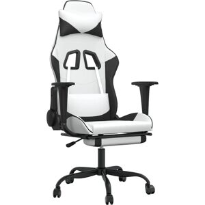 VidaXL 345421 Gaming-Stuhl - Schwarz und Weiß - Videospielstuhl VidaXL 345421 Gaming-Stuhl - Schwarz und Weiß - Videospielstuhl