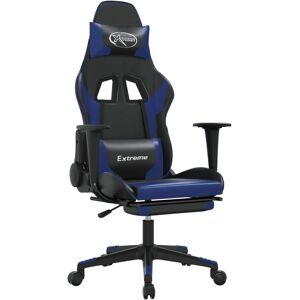 VidaXL Gaming-Stuhl - Massage, Verstellbar, Blau, Schwarz - Videospielstuhl VidaXL Gaming-Stuhl - Massage, Verstellbar, Blau, Schwarz - Videospielstuhl