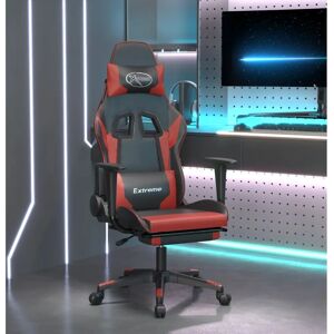 vidaXL Gaming-Stuhl mit Massage & Fußstütze - Schwarz Weinrot vidaXL Gaming-Stuhl mit Massage & Fußstütze - Schwarz Weinrot