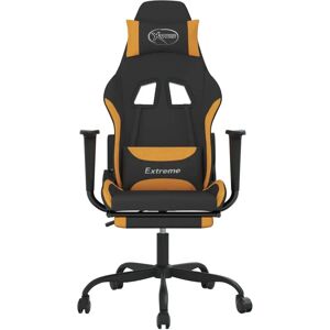 vidaXL Gaming-Stuhl mit Massage und Fußstütze - Schwarz und Orange vidaXL Gaming-Stuhl mit Massage und Fußstütze - Schwarz und Orange