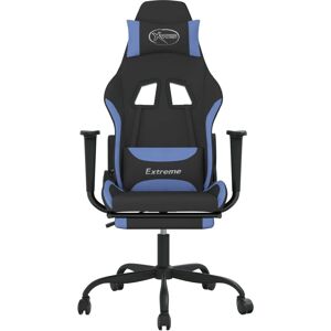 vidaXL Gaming-Stuhl mit Massage & Fußstütze - Schwarz & Blau vidaXL Gaming-Stuhl mit Massage & Fußstütze - Schwarz & Blau