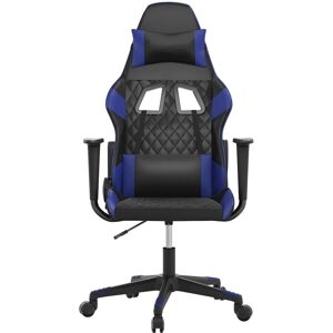 VIDAXL Gaming-Stuhl mit Massagefunktion - Schwarz Blau Bürostuhl VIDAXL Gaming-Stuhl mit Massagefunktion - Schwarz Blau Bürostuhl