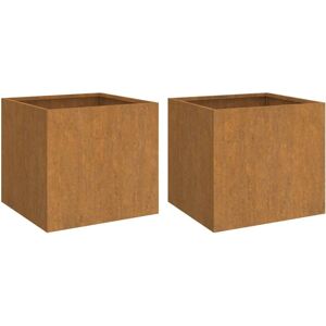 vidaXL Garden Planter Set 2 Corten Steel 49x47x46 cm vidaXL Garden Planter Set 2 Corten Steel 49x47x46 cm