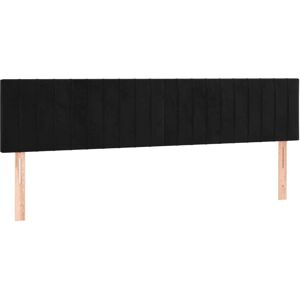 vidaXL Kopfteile - Schwarz Samt 180 cm, 2 Stück, Modell: Niedrig, 90x5x78/88 cm vidaXL Kopfteile - Schwarz Samt 180 cm, 2 Stück, Modell: Niedrig, 90x5x78/88 cm