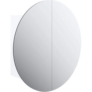 vidaXL White Bathroom Cabinet with Mirror & LED - Bathroom Cabinet vidaXL White Bathroom Cabinet with Mirror & LED - Bathroom Cabinet