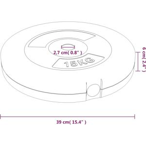 vidaXL Weight Plates 30 kg - Weight Plates vidaXL Weight Plates 30 kg - Weight Plates