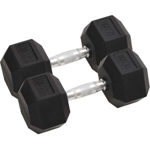 vidaXL Cast Iron Hex Dumbbell - 25kg Fitness Equipment vidaXL Cast Iron Hex Dumbbell - 25kg Fitness Equipment