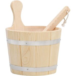 vidaXL Sauna Bucket and Sauna Ladle Set Solid Pine Wood - Sauna Bucket & Ladle - Sauna Set vidaXL Sauna Bucket and Sauna Ladle Set Solid Pine Wood - Sauna Bucket & Ladle - Sauna Set