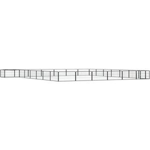 vidaXL 700 x 700 x 50 cm Dog Playpen 4 Panels Black - Dog Kennel vidaXL 700 x 700 x 50 cm Dog Playpen 4 Panels Black - Dog Kennel