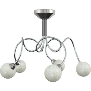 VidaXL 337907 Plafondlamp - Modern Ontwerp, 5 Glazen Kappen VidaXL 337907 Plafondlamp - Modern Ontwerp, 5 Glazen Kappen