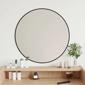 vidaXL Round Wall Mirror 60cm Black Bathroom Vanity Make up Mirror vidaXL Round Wall Mirror 60cm Black Bathroom Vanity Make up Mirror