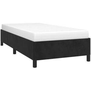 vidaXL Bettgestell - Samt, 90x200 cm, Schwarz - Bettgestell vidaXL Bettgestell - Samt, 90x200 cm, Schwarz - Bettgestell