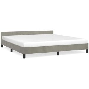 vidaXL Bettrahmen Hellgrau Samt 160x200cm - Bettgestell vidaXL Bettrahmen Hellgrau Samt 160x200cm - Bettgestell