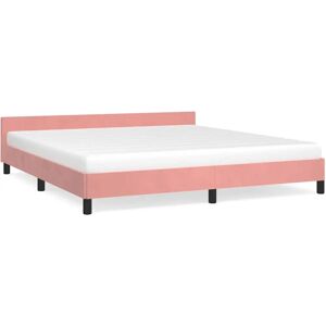 vidaXL Bettgestell mit Rosa Samtbezug - 200x200 cm vidaXL Bettgestell mit Rosa Samtbezug - 200x200 cm