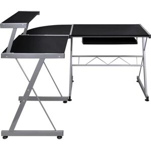 VidaXL Black Corner Computer Desk - Computer Desk VidaXL Black Corner Computer Desk - Computer Desk