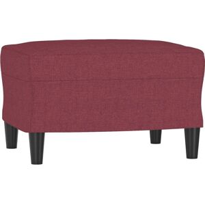 Pouf en tissu rouge vin - Repose-pieds - Publicité Pouf en tissu rouge vin - Repose-pieds - Publicité