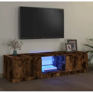 vidaXL TV Cabinet with LED Lights Smoked Oak - TV Cabinet vidaXL TV Cabinet with LED Lights Smoked Oak - TV Cabinet