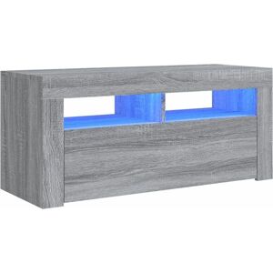 vidaXL TV-kast met LED-verlichting - 90x35x40 cm - Slaapkamermeubel vidaXL TV-kast met LED-verlichting - 90x35x40 cm - Slaapkamermeubel