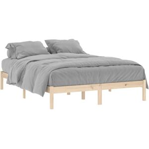 vidaXL Bettrahmen Braun - Massives Kiefernholz - 152x203 cm - Queen vidaXL Bettrahmen Braun - Massives Kiefernholz - 152x203 cm - Queen