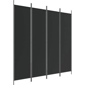vidaXL 4 pcs. Room Divider Black - Room Divider vidaXL 4 pcs. Room Divider Black - Room Divider