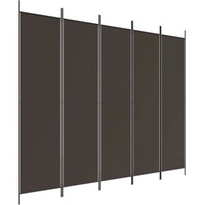vidaXL 250x200 cm Brown Fabric Room Divider - Privacy Screen vidaXL 250x200 cm Brown Fabric Room Divider - Privacy Screen