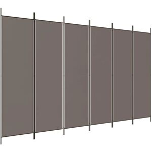 vidaXL 6-Panel Room Divider Anthracite 300x220 cm Fabric vidaXL 6-Panel Room Divider Anthracite 300x220 cm Fabric