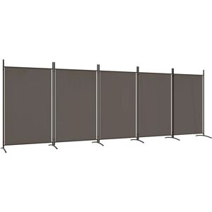 vidaXL Anthracite 433x180 cm Room Divider Wall Partition Screen - Room Divider vidaXL Anthracite 433x180 cm Room Divider Wall Partition Screen - Room Divider