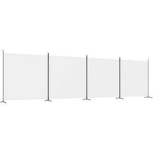 vidaXL White 698 x 180 cm 4-Panel Room Divider - Room Divider vidaXL White 698 x 180 cm 4-Panel Room Divider - Room Divider