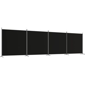 vidaXL Black 4-Panel Room Divider 698x180 cm vidaXL Black 4-Panel Room Divider 698x180 cm