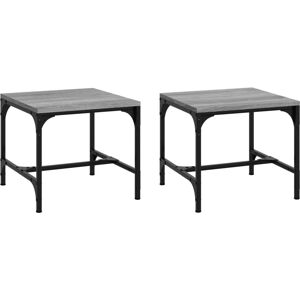 vidaXL Side Table 2 pcs Grey Sonoma - Side Table vidaXL Side Table 2 pcs Grey Sonoma - Side Table
