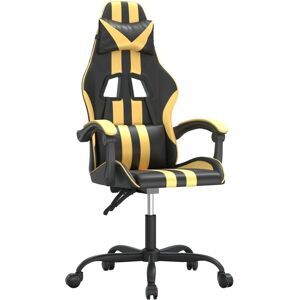 vidaXL Gaming Schwarzer und Goldener Drehstuhl - Gaming Chair vidaXL Gaming Schwarzer und Goldener Drehstuhl - Gaming Chair