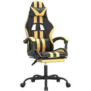 vidaXL Gaming-Stuhl - Schwarz und Gold - Langlebiges Kunstleder vidaXL Gaming-Stuhl - Schwarz und Gold - Langlebiges Kunstleder