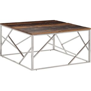vidaXL Couchtisch Silber Massivholz - Beistelltisch vidaXL Couchtisch Silber Massivholz - Beistelltisch