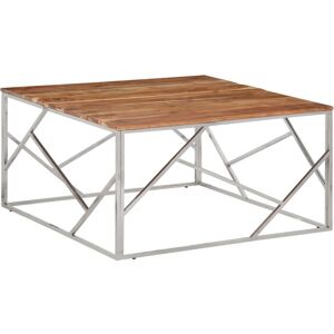 vidaXL 349959 Silber & Weiß Massivholz Couchtisch - Beistelltisch vidaXL 349959 Silber & Weiß Massivholz Couchtisch - Beistelltisch
