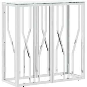 vidaXL 70x30x70 cm RVS en Glas Console Tafel vidaXL 70x30x70 cm RVS en Glas Console Tafel