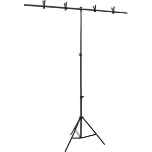 vidaXL T-Shape Background Stand Black Photo Backdrop Booth - 151x60x200 cm vidaXL T-Shape Background Stand Black Photo Backdrop Booth - 151x60x200 cm